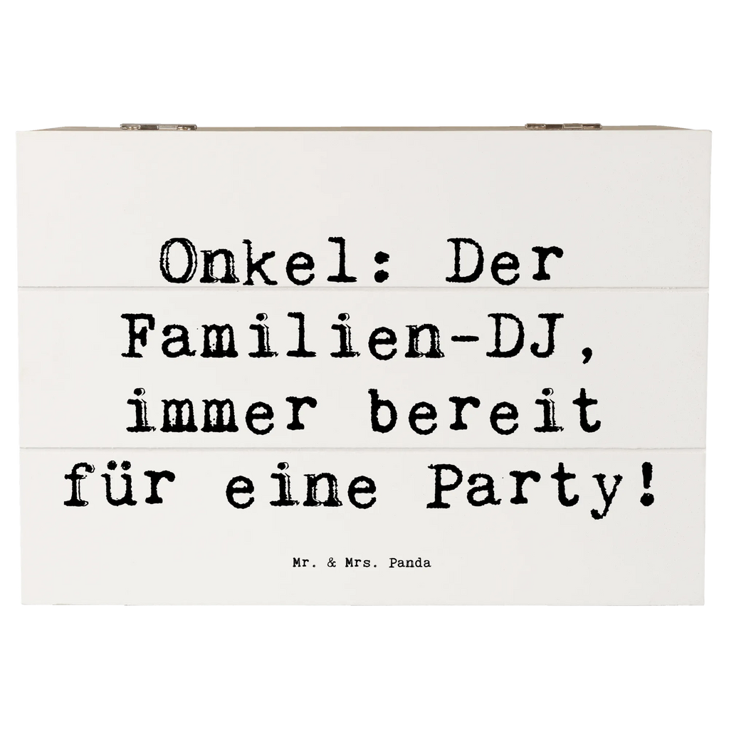 Holzkiste Spruch Onkel Familien-DJ Geschenkbox, Erinnerungsbox, Aufbewahrungsbox, Kiste, XXL, Schatzkiste, Dekokiste, Holzkiste, Geschenkdose, Schatulle, Erinnerungskiste, Truhe, Familie, Vatertag, Muttertag, Bruder, Schwester, Mama, Papa, Oma, Opa