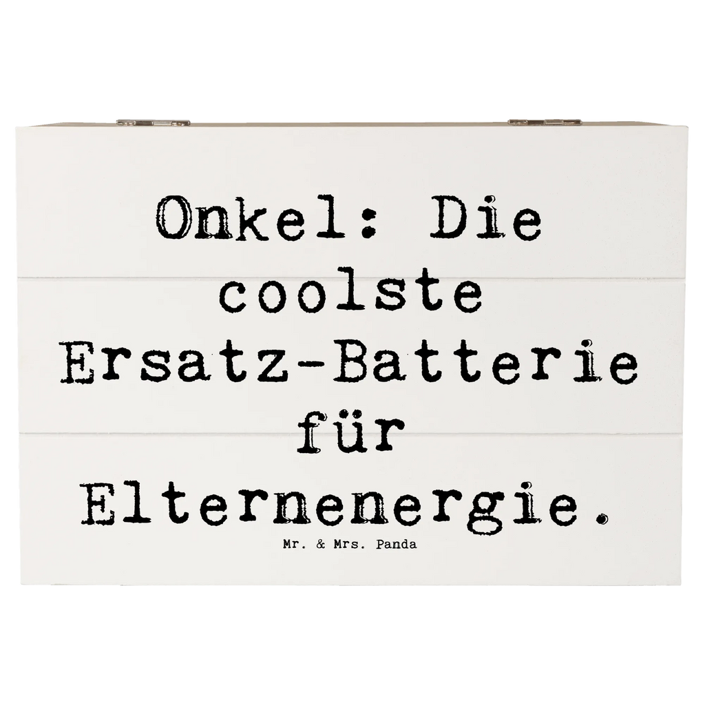Holzkiste Spruch Onkel Energie Truhe, Aufbewahrungsbox, XXL, Geschenkdose, Geschenkbox, Erinnerungsbox, Kiste, Holzkiste, Erinnerungskiste, Dekokiste, Schatzkiste, Schatulle, Familie, Vatertag, Muttertag, Bruder, Schwester, Mama, Papa, Oma, Opa
