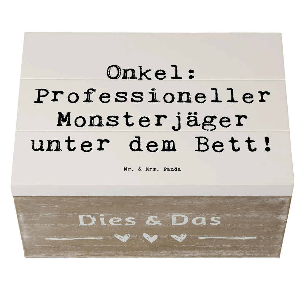 Holzkiste Spruch Onkel Monsterjäger Geschenkdose, Schatulle, Kiste, Truhe, Dekokiste, Erinnerungsbox, Holzkiste, Erinnerungskiste, Geschenkbox, Schatzkiste, Aufbewahrungsbox, XXL, Familie, Vatertag, Muttertag, Bruder, Schwester, Mama, Papa, Oma, Opa