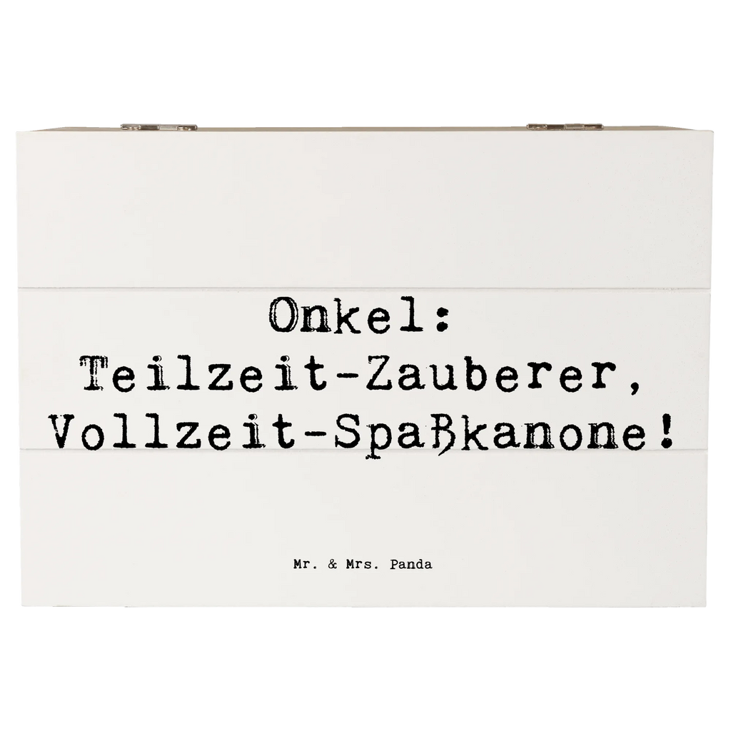 Holzkiste Spruch Spaßiger Onkel Erinnerungsbox, XXL, Aufbewahrungsbox, Kiste, Holzkiste, Dekokiste, Schatulle, Schatzkiste, Geschenkbox, Truhe, Erinnerungskiste, Geschenkdose, Familie, Vatertag, Muttertag, Bruder, Schwester, Mama, Papa, Oma, Opa