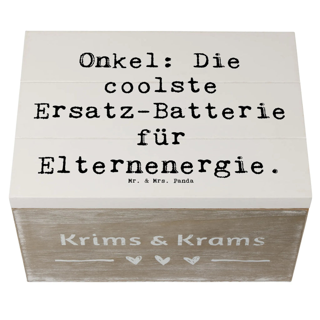 Holzkiste Spruch Onkel Energie Truhe, Aufbewahrungsbox, XXL, Geschenkdose, Geschenkbox, Erinnerungsbox, Kiste, Holzkiste, Erinnerungskiste, Dekokiste, Schatzkiste, Schatulle, Familie, Vatertag, Muttertag, Bruder, Schwester, Mama, Papa, Oma, Opa