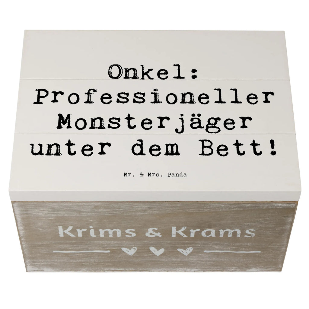 Holzkiste Spruch Onkel Monsterjäger Geschenkdose, Schatulle, Kiste, Truhe, Dekokiste, Erinnerungsbox, Holzkiste, Erinnerungskiste, Geschenkbox, Schatzkiste, Aufbewahrungsbox, XXL, Familie, Vatertag, Muttertag, Bruder, Schwester, Mama, Papa, Oma, Opa