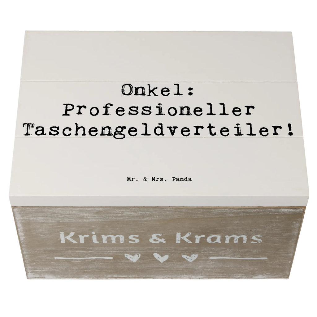 Holzkiste Spruch Onkel: Professioneller Taschengeldverteiler! Geschenkbox, XXL, Erinnerungskiste, Schatulle, Holzkiste, Dekokiste, Erinnerungsbox, Schatzkiste, Truhe, Aufbewahrungsbox, Kiste, Geschenkdose, Familie, Vatertag, Muttertag, Bruder, Schwester, Mama, Papa, Oma, Opa