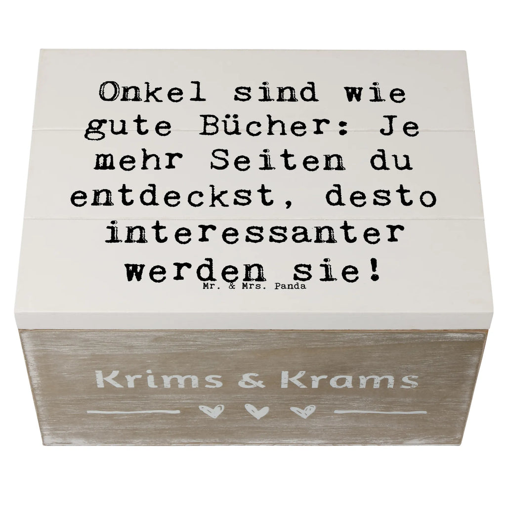 Holzkiste Spruch Onkel Bücher Kiste, Geschenkbox, Truhe, Erinnerungskiste, Schatzkiste, Holzkiste, Dekokiste, Aufbewahrungsbox, Geschenkdose, Erinnerungsbox, Schatulle, XXL, Familie, Vatertag, Muttertag, Bruder, Schwester, Mama, Papa, Oma, Opa