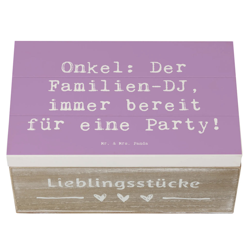 Holzkiste Spruch Onkel Familien-DJ Geschenkbox, Erinnerungsbox, Aufbewahrungsbox, Kiste, XXL, Schatzkiste, Dekokiste, Holzkiste, Geschenkdose, Schatulle, Erinnerungskiste, Truhe, Familie, Vatertag, Muttertag, Bruder, Schwester, Mama, Papa, Oma, Opa