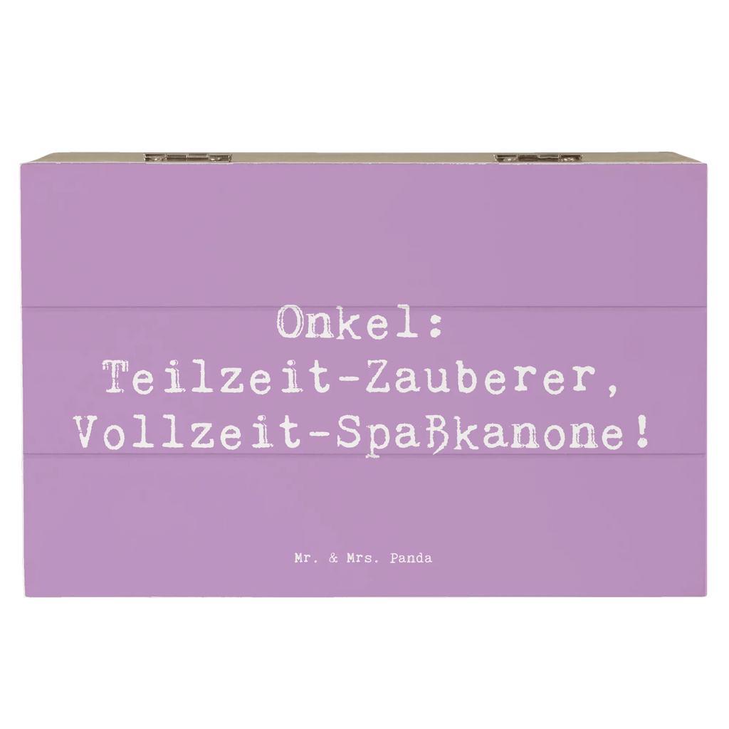 Holzkiste Spruch Spaßiger Onkel Erinnerungsbox, XXL, Aufbewahrungsbox, Kiste, Holzkiste, Dekokiste, Schatulle, Schatzkiste, Geschenkbox, Truhe, Erinnerungskiste, Geschenkdose, Familie, Vatertag, Muttertag, Bruder, Schwester, Mama, Papa, Oma, Opa