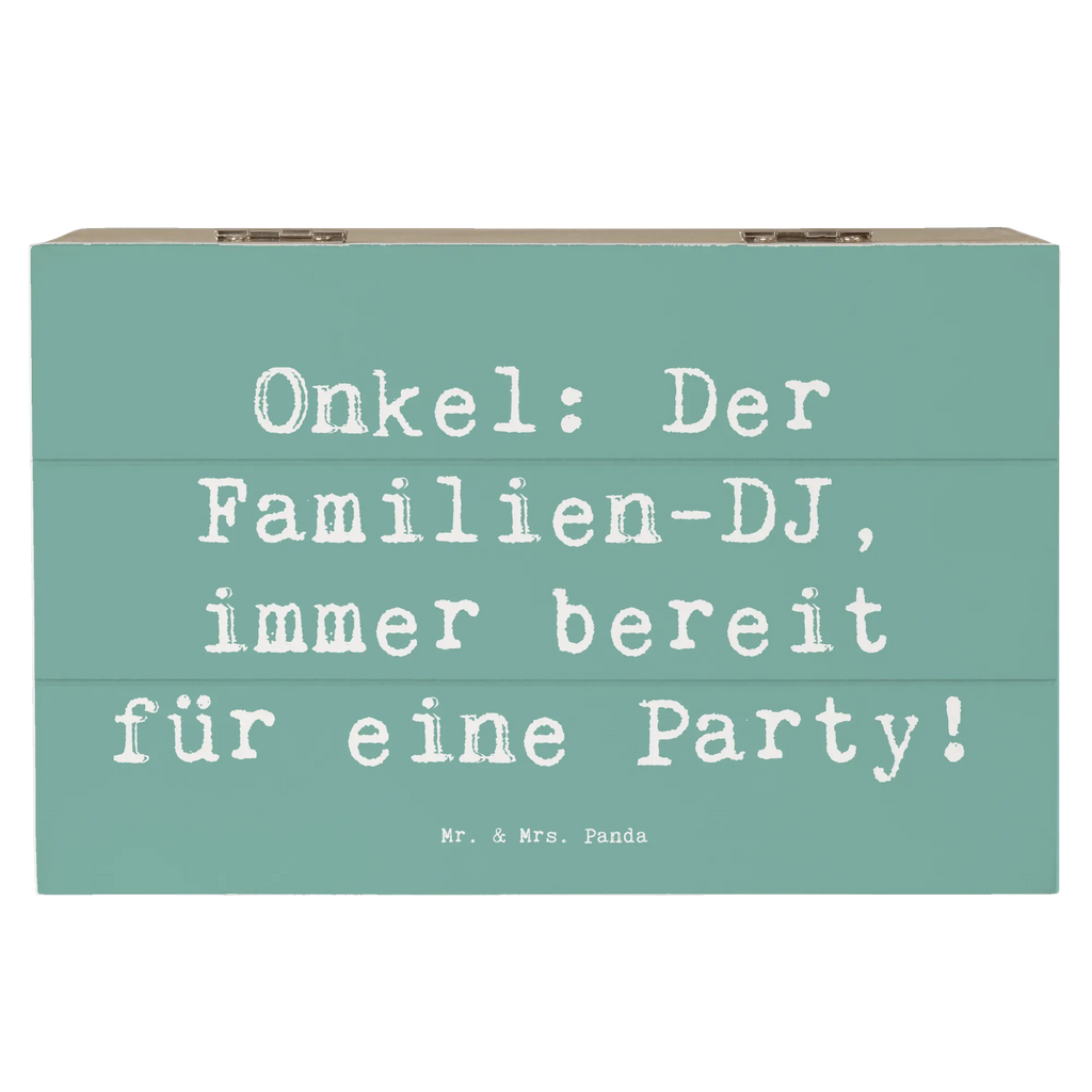 Holzkiste Spruch Onkel Familien-DJ Geschenkbox, Erinnerungsbox, Aufbewahrungsbox, Kiste, XXL, Schatzkiste, Dekokiste, Holzkiste, Geschenkdose, Schatulle, Erinnerungskiste, Truhe, Familie, Vatertag, Muttertag, Bruder, Schwester, Mama, Papa, Oma, Opa