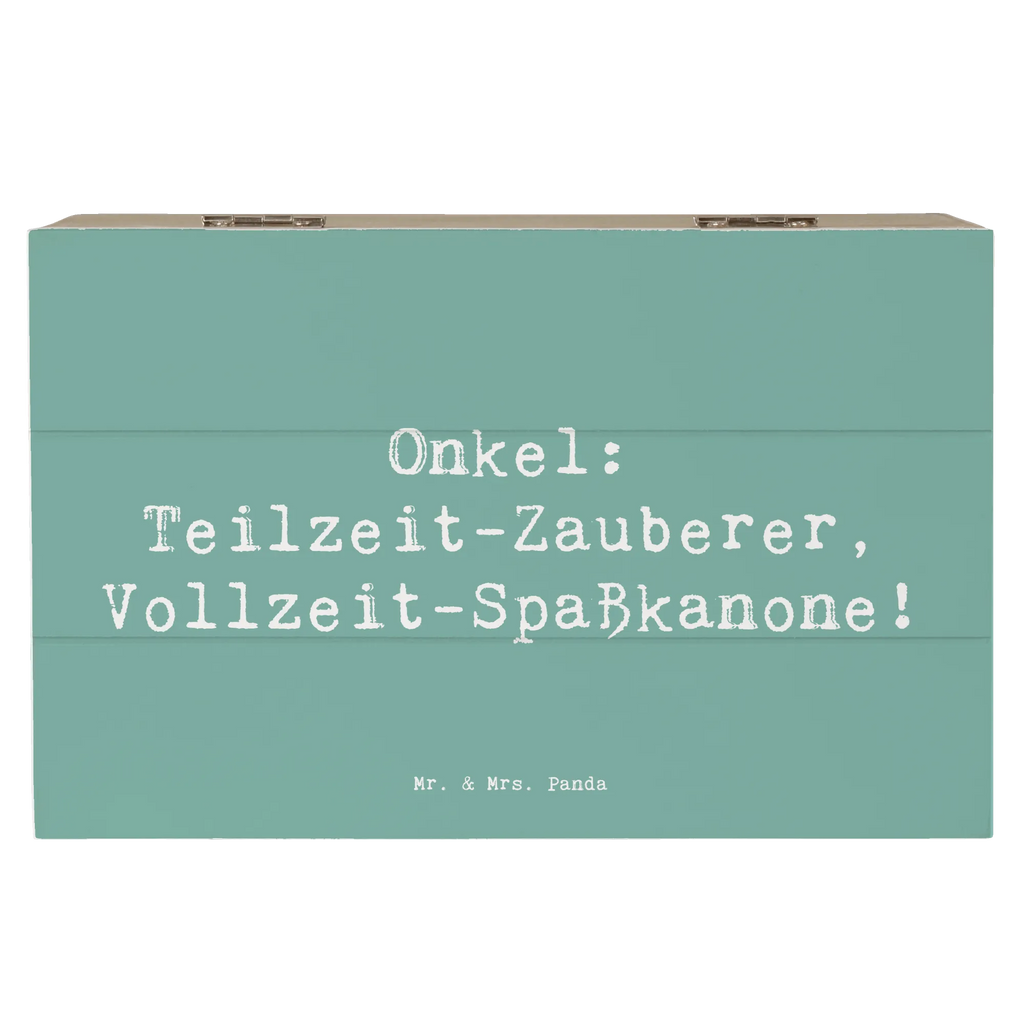 Holzkiste Spruch Spaßiger Onkel Erinnerungsbox, XXL, Aufbewahrungsbox, Kiste, Holzkiste, Dekokiste, Schatulle, Schatzkiste, Geschenkbox, Truhe, Erinnerungskiste, Geschenkdose, Familie, Vatertag, Muttertag, Bruder, Schwester, Mama, Papa, Oma, Opa