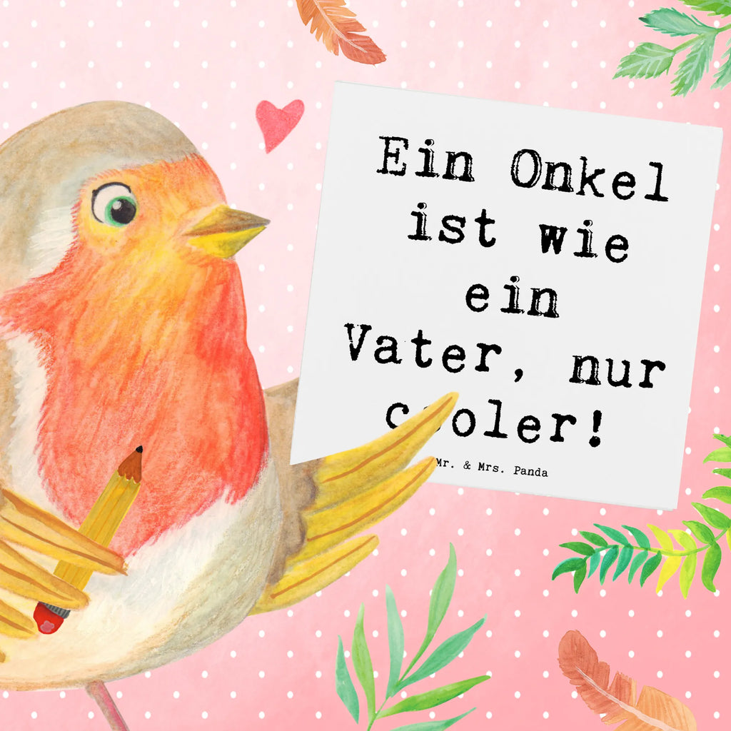 Deluxe Card Saying Ein Onkel ist wie ein Vater, nur cooler! Einladungskarte, Glückwunschkarte, Karte, Hochwertige Grußkarte, Hochzeitskarte, Hochwertige Klappkarte, Geburtstagskarte, Klappkarte, Grußkarte, Familie, Vatertag, Muttertag, Bruder, Schwester, Mama, Papa, Oma, Opa