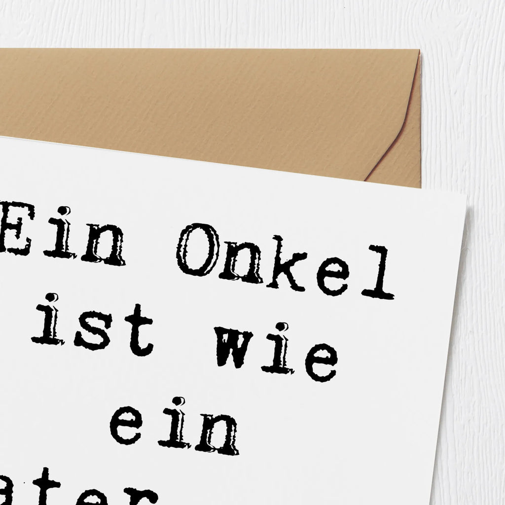 Deluxe Card Saying Ein Onkel ist wie ein Vater, nur cooler! Einladungskarte, Glückwunschkarte, Karte, Hochwertige Grußkarte, Hochzeitskarte, Hochwertige Klappkarte, Geburtstagskarte, Klappkarte, Grußkarte, Familie, Vatertag, Muttertag, Bruder, Schwester, Mama, Papa, Oma, Opa