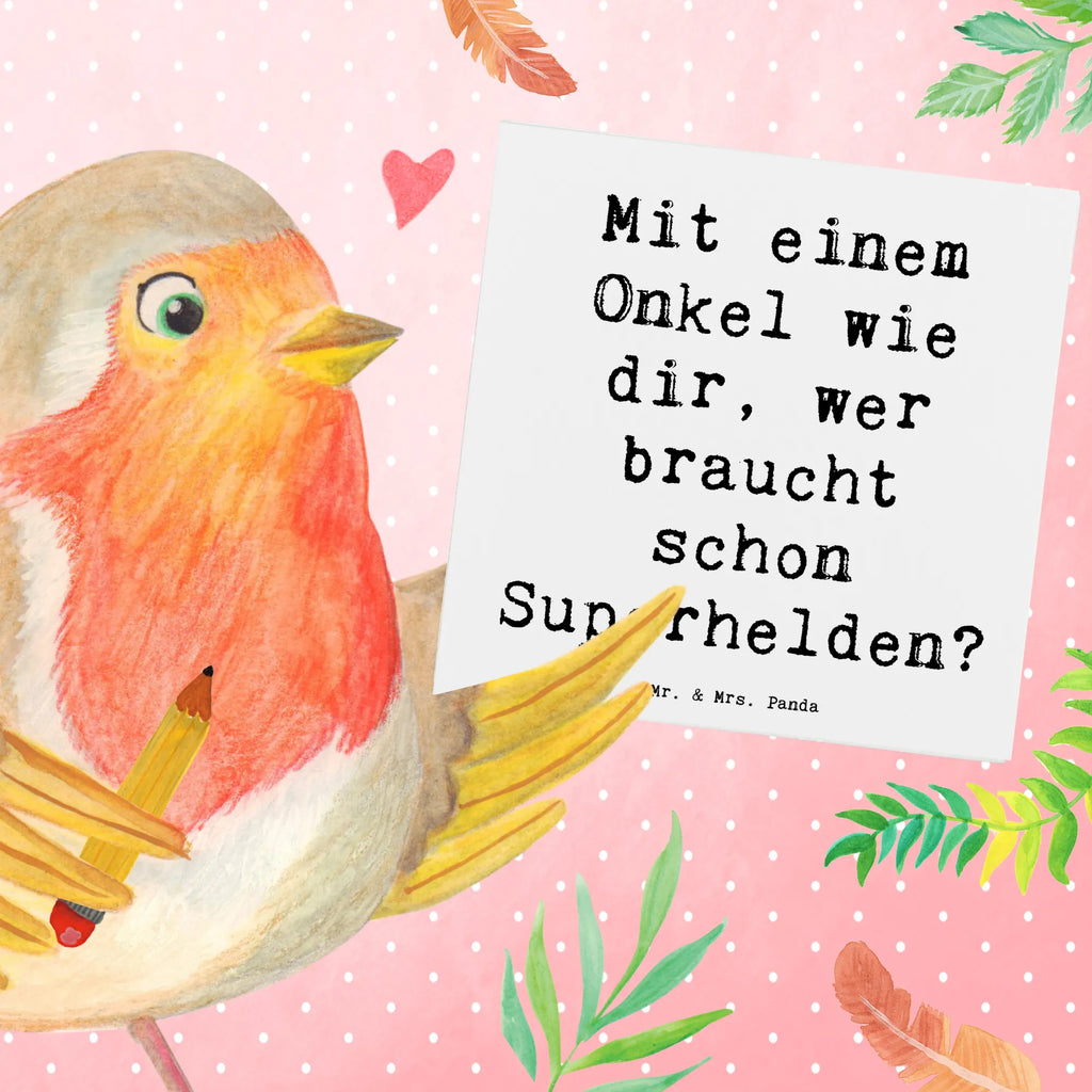 Deluxe Card Saying Mit einem Onkel wie dir, wer braucht schon Superhelden? Glückwunschkarte, Hochwertige Klappkarte, Einladungskarte, Karte, Grußkarte, Klappkarte, Hochzeitskarte, Geburtstagskarte, Hochwertige Grußkarte, Familie, Vatertag, Muttertag, Bruder, Schwester, Mama, Papa, Oma, Opa