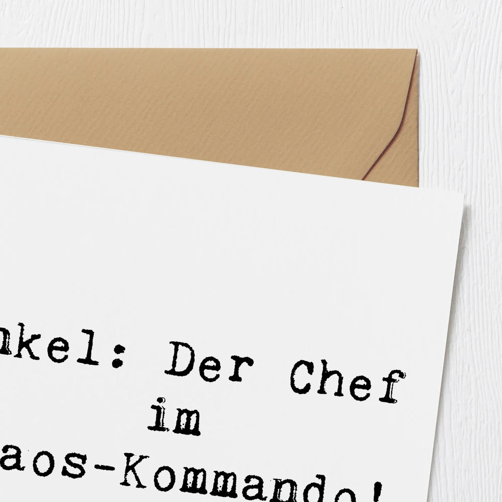 Deluxe Karte Spruch Onkel Chef Hochzeitskarte, Karte, Grußkarte, Klappkarte, Hochwertige Grußkarte, Geburtstagskarte, Glückwunschkarte, Hochwertige Klappkarte, Einladungskarte, Familie, Vatertag, Muttertag, Bruder, Schwester, Mama, Papa, Oma, Opa
