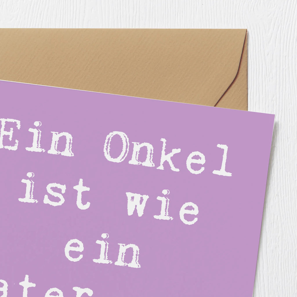 Deluxe Card Saying Ein Onkel ist wie ein Vater, nur cooler! Einladungskarte, Glückwunschkarte, Karte, Hochwertige Grußkarte, Hochzeitskarte, Hochwertige Klappkarte, Geburtstagskarte, Klappkarte, Grußkarte, Familie, Vatertag, Muttertag, Bruder, Schwester, Mama, Papa, Oma, Opa