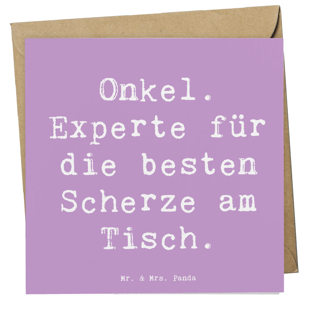 Deluxe Card Saying Onkel. Experte für die besten Scherze am Tisch. Hochwertige Grußkarte, Karte, Hochwertige Klappkarte, Hochzeitskarte, Geburtstagskarte, Einladungskarte, Grußkarte, Klappkarte, Glückwunschkarte, Familie, Vatertag, Muttertag, Bruder, Schwester, Mama, Papa, Oma, Opa