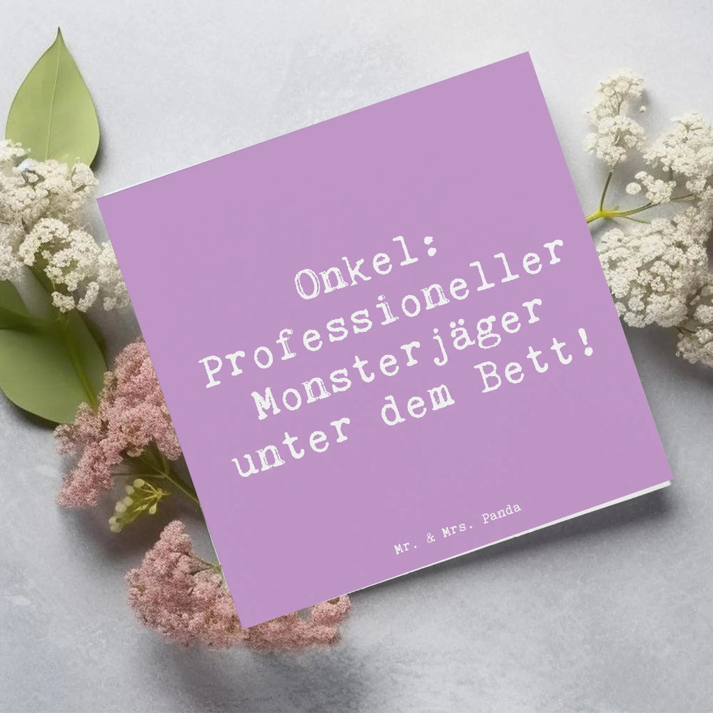 Deluxe Karte Spruch Onkel Monsterjäger Grußkarte, Karte, Einladungskarte, Klappkarte, Hochzeitskarte, Hochwertige Grußkarte, Geburtstagskarte, Glückwunschkarte, Hochwertige Klappkarte, Familie, Vatertag, Muttertag, Bruder, Schwester, Mama, Papa, Oma, Opa
