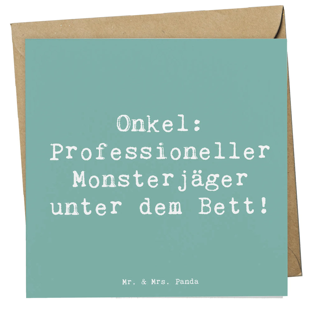 Deluxe Karte Spruch Onkel Monsterjäger Grußkarte, Karte, Einladungskarte, Klappkarte, Hochzeitskarte, Hochwertige Grußkarte, Geburtstagskarte, Glückwunschkarte, Hochwertige Klappkarte, Familie, Vatertag, Muttertag, Bruder, Schwester, Mama, Papa, Oma, Opa