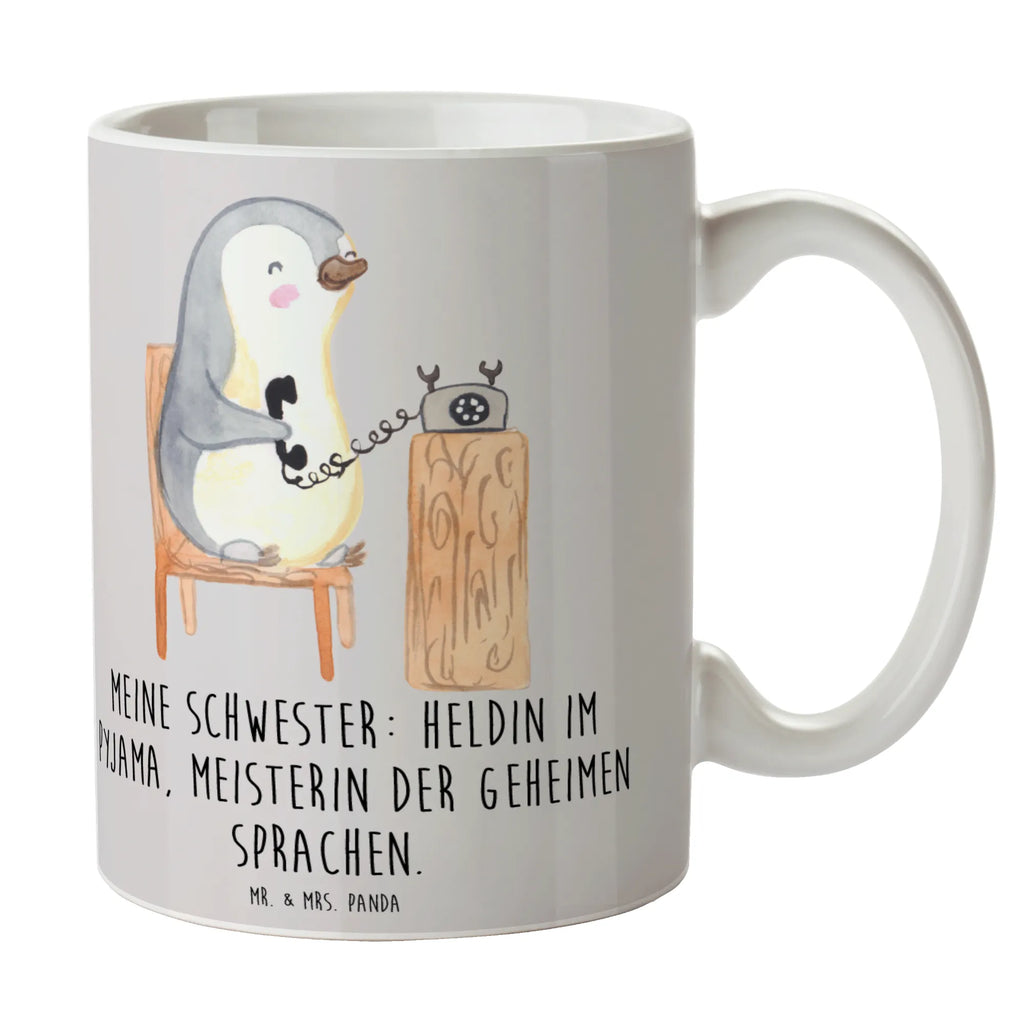 Tasse Schwester Heldin Bürotasse, Tasse mit Zitaten, Tasse mit Motiven, Tasse, Teetasse, Porzellantasse, Geschenktasse, Kaffeetasse, Keramiktasse, Familie, Vatertag, Muttertag, Bruder, Schwester, Mama, Papa, Oma, Opa