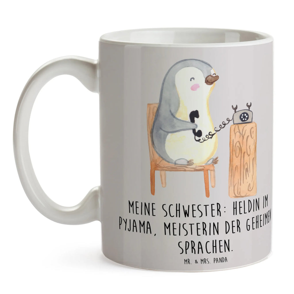 Tasse Schwester Heldin Bürotasse, Tasse mit Zitaten, Tasse mit Motiven, Tasse, Teetasse, Porzellantasse, Geschenktasse, Kaffeetasse, Keramiktasse, Familie, Vatertag, Muttertag, Bruder, Schwester, Mama, Papa, Oma, Opa