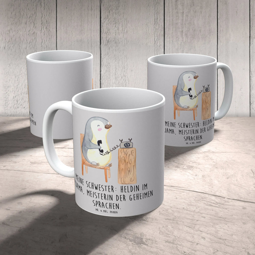 Tasse Schwester Heldin Bürotasse, Tasse mit Zitaten, Tasse mit Motiven, Tasse, Teetasse, Porzellantasse, Geschenktasse, Kaffeetasse, Keramiktasse, Familie, Vatertag, Muttertag, Bruder, Schwester, Mama, Papa, Oma, Opa