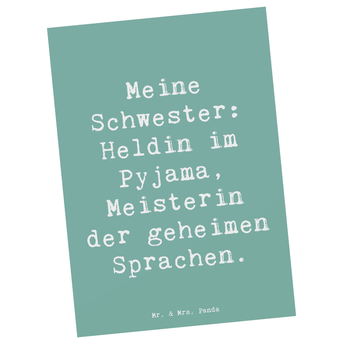 Postkarte Spruch Schwester Heldin