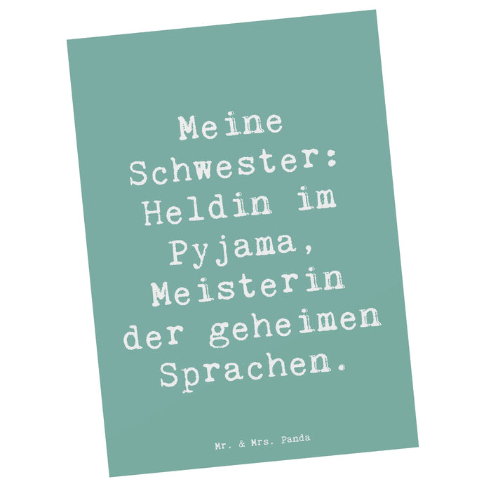 Postkarte Spruch Schwester Heldin