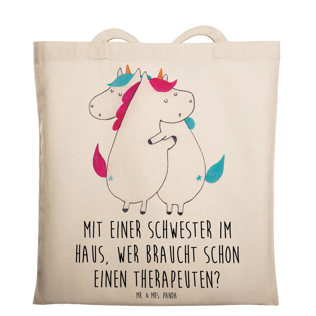 Tragetasche Schwester Glück Einkaufstüte, Jutebeutel, Tragetasche, Einkaufstasche, Strandtasche, Umhängetasche, Tasche, Schultertasche, Shopper, Beuteltasche, Laptoptasche, Beutel, Badetasche, Stofftasche, Stoffbeutel, Jutetasche, Familie, Vatertag, Muttertag, Bruder, Schwester, Mama, Papa, Oma, Opa