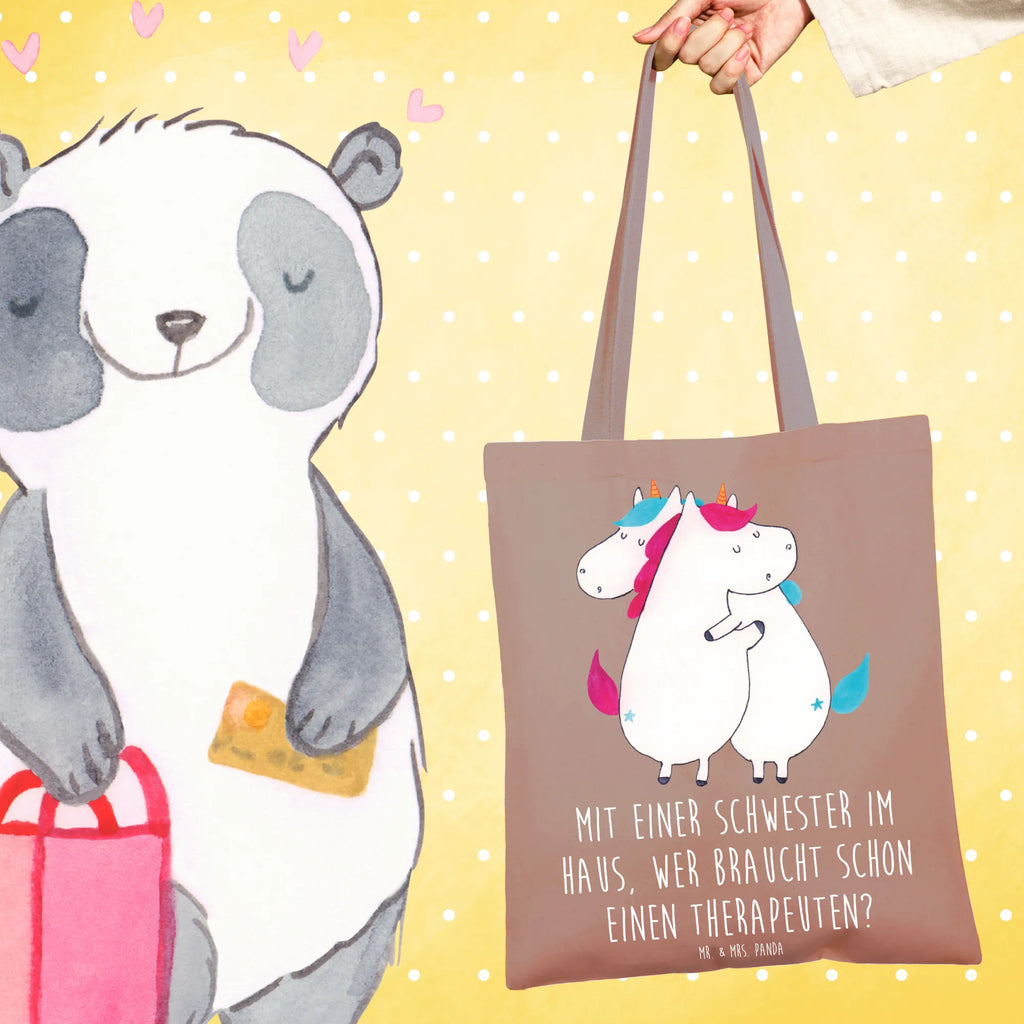 Tragetasche Schwester Glück Einkaufstüte, Jutebeutel, Tragetasche, Einkaufstasche, Strandtasche, Umhängetasche, Tasche, Schultertasche, Shopper, Beuteltasche, Laptoptasche, Beutel, Badetasche, Stofftasche, Stoffbeutel, Jutetasche, Familie, Vatertag, Muttertag, Bruder, Schwester, Mama, Papa, Oma, Opa