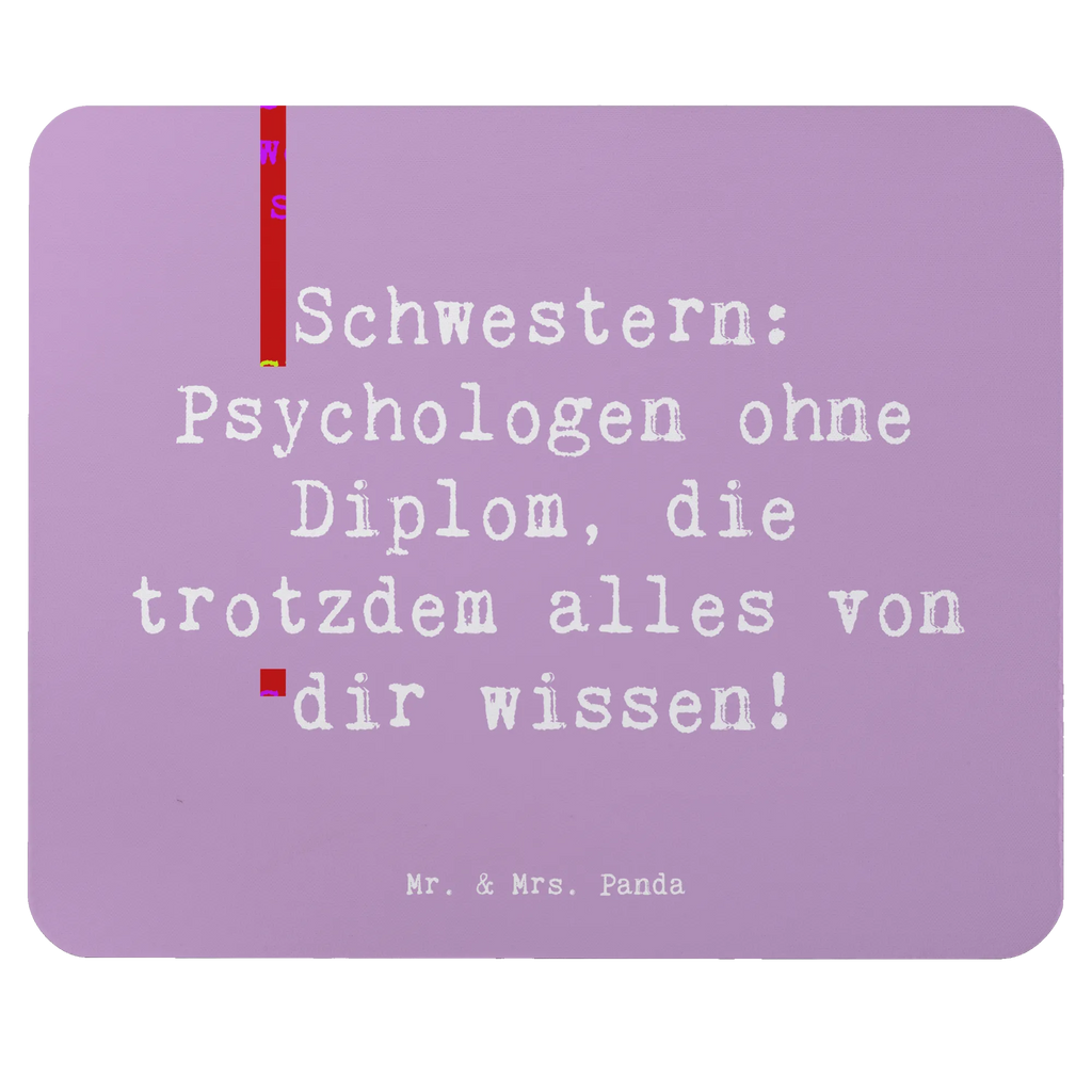 Mouse mat Saying Schwestern: Psychologen ohne Diplom, die trotzdem alles von dir wissen! Mousepad, Computer zubehör, Büroausstattung, PC Zubehör, Arbeitszimmer, Mauspad, Einzigartiges Mauspad, Designer Mauspad, Mausunterlage, Mauspad Büro, Familie, Vatertag, Muttertag, Bruder, Schwester, Mama, Papa, Oma, Opa