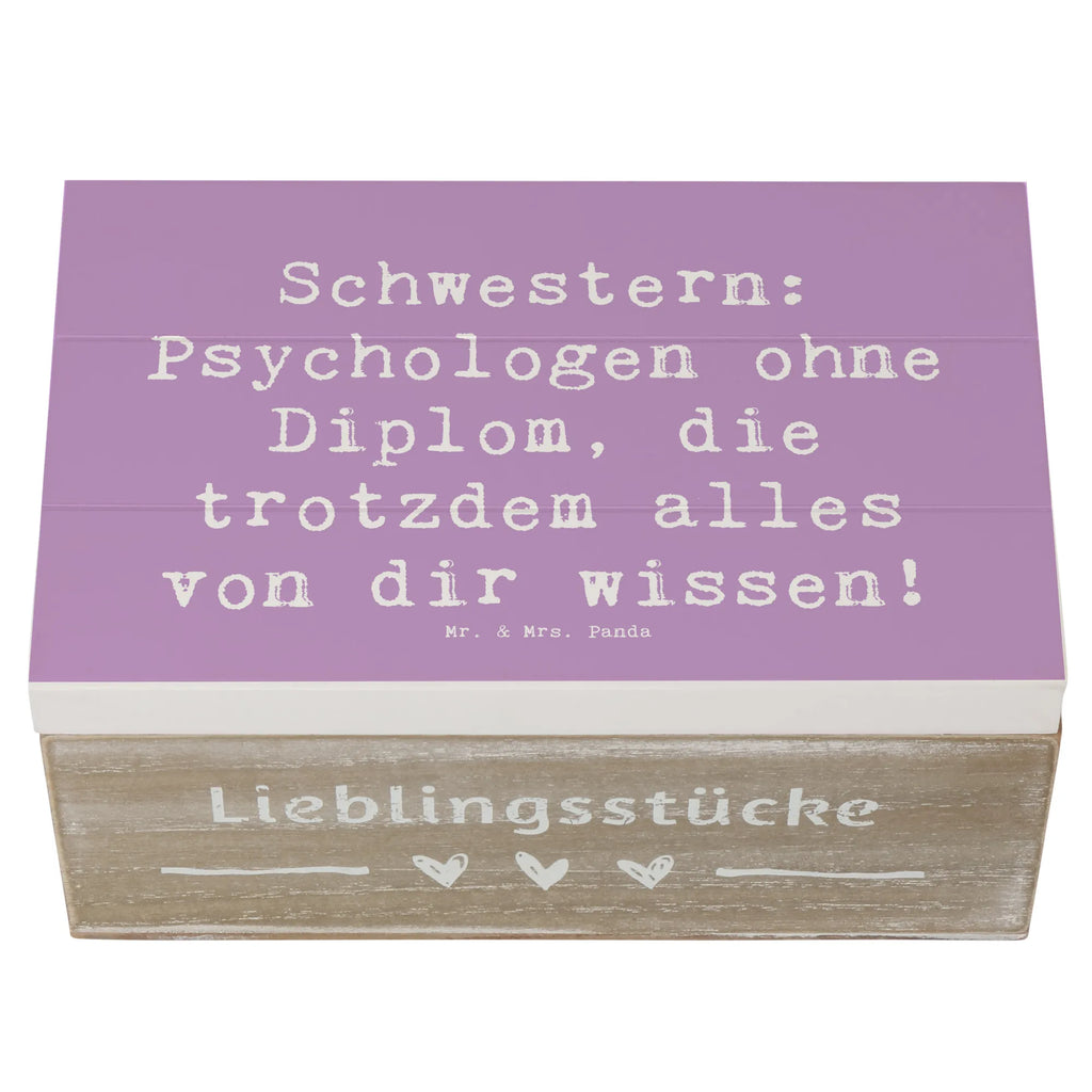 Holzkiste Spruch Schwestern Psychologen XXL, Dekokiste, Erinnerungskiste, Schatzkiste, Schatulle, Kiste, Holzkiste, Aufbewahrungsbox, Geschenkdose, Geschenkbox, Erinnerungsbox, Truhe, Familie, Vatertag, Muttertag, Bruder, Schwester, Mama, Papa, Oma, Opa
