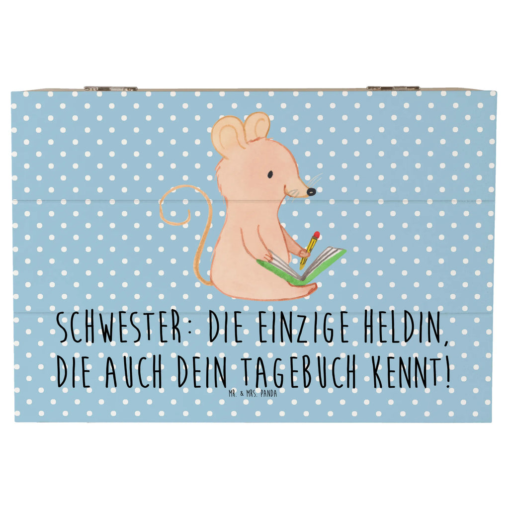 Holzkiste Schwester Heldin Erinnerungsbox, Holzkiste, Truhe, XXL, Geschenkbox, Geschenkdose, Aufbewahrungsbox, Erinnerungskiste, Schatulle, Schatzkiste, Dekokiste, Kiste, Familie, Vatertag, Muttertag, Bruder, Schwester, Mama, Papa, Oma, Opa