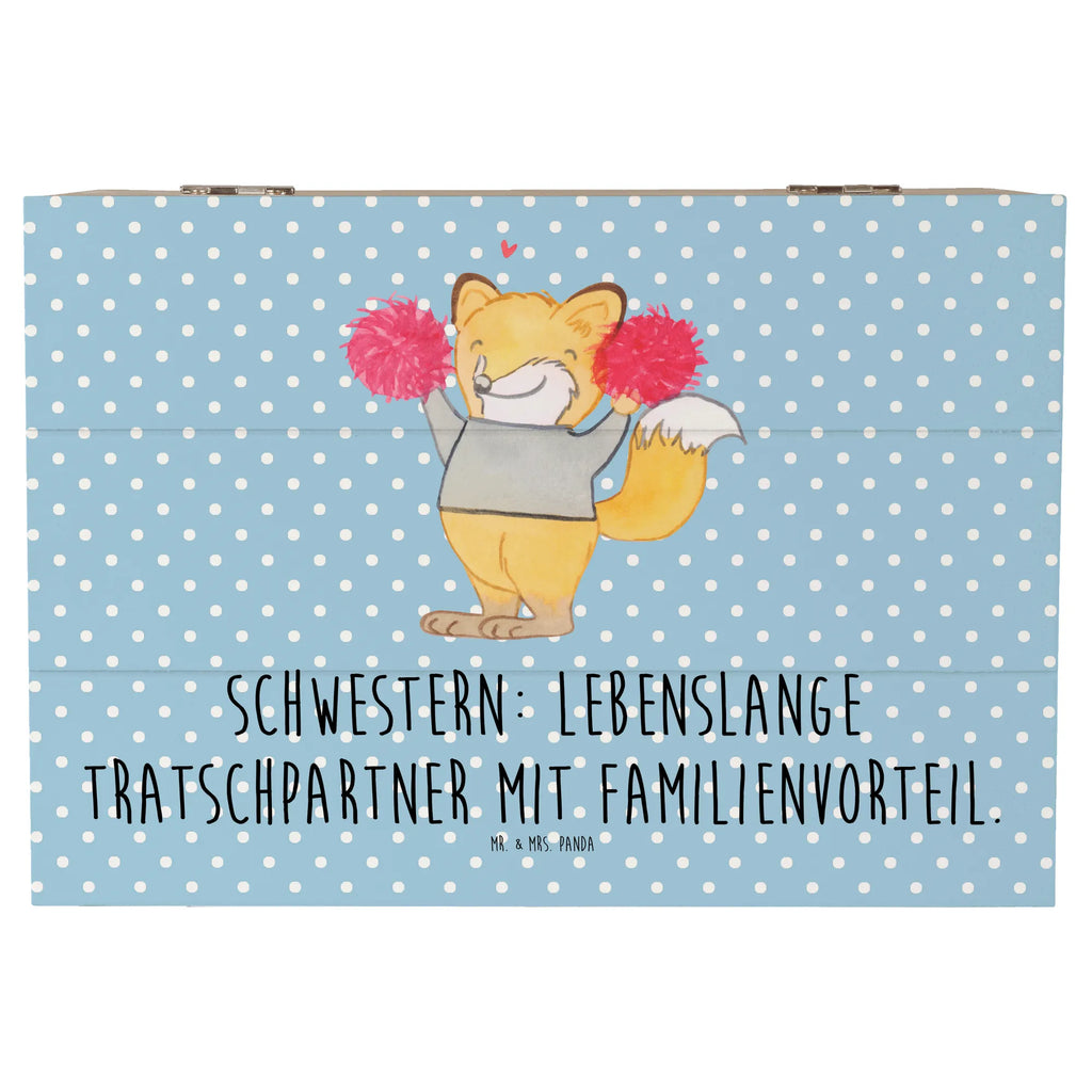 Holzkiste Schwestern Tratschpartner Geschenkbox, Dekokiste, Geschenkdose, XXL, Schatzkiste, Schatulle, Kiste, Truhe, Erinnerungsbox, Aufbewahrungsbox, Holzkiste, Erinnerungskiste, Familie, Vatertag, Muttertag, Bruder, Schwester, Mama, Papa, Oma, Opa