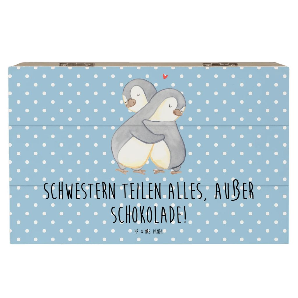 Wooden chest Schwestern teilen alles, außer Schokolade! Kiste, Erinnerungskiste, Geschenkdose, Dekokiste, Schatulle, Aufbewahrungsbox, XXL, Erinnerungsbox, Truhe, Holzkiste, Geschenkbox, Schatzkiste, Familie, Vatertag, Muttertag, Bruder, Schwester, Mama, Papa, Oma, Opa