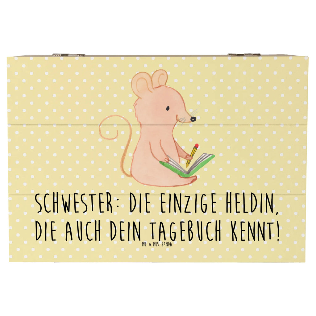 Holzkiste Schwester Heldin Erinnerungsbox, Holzkiste, Truhe, XXL, Geschenkbox, Geschenkdose, Aufbewahrungsbox, Erinnerungskiste, Schatulle, Schatzkiste, Dekokiste, Kiste, Familie, Vatertag, Muttertag, Bruder, Schwester, Mama, Papa, Oma, Opa