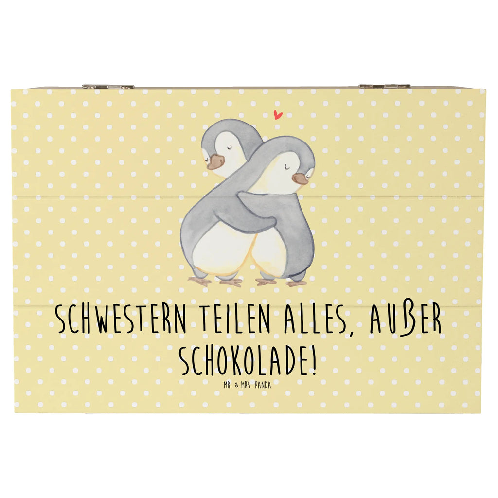 Wooden chest Schwestern teilen alles, außer Schokolade! Kiste, Erinnerungskiste, Geschenkdose, Dekokiste, Schatulle, Aufbewahrungsbox, XXL, Erinnerungsbox, Truhe, Holzkiste, Geschenkbox, Schatzkiste, Familie, Vatertag, Muttertag, Bruder, Schwester, Mama, Papa, Oma, Opa
