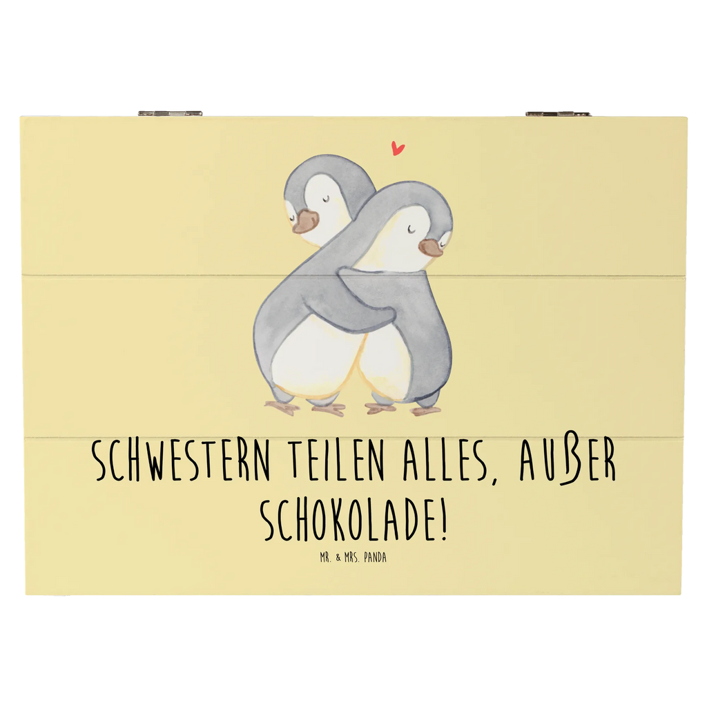 Wooden chest Schwestern teilen alles, außer Schokolade! Kiste, Erinnerungskiste, Geschenkdose, Dekokiste, Schatulle, Aufbewahrungsbox, XXL, Erinnerungsbox, Truhe, Holzkiste, Geschenkbox, Schatzkiste, Familie, Vatertag, Muttertag, Bruder, Schwester, Mama, Papa, Oma, Opa