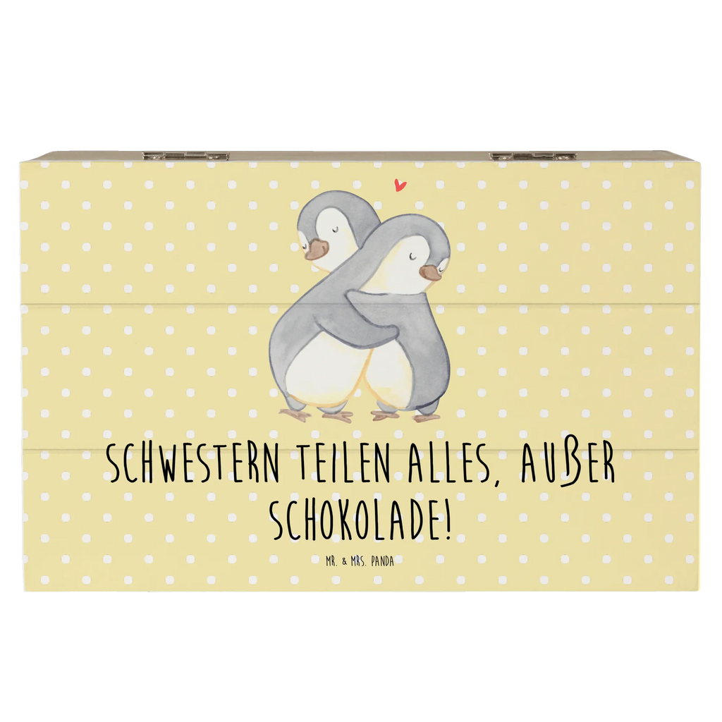 Wooden chest Schwestern teilen alles, außer Schokolade! Kiste, Erinnerungskiste, Geschenkdose, Dekokiste, Schatulle, Aufbewahrungsbox, XXL, Erinnerungsbox, Truhe, Holzkiste, Geschenkbox, Schatzkiste, Familie, Vatertag, Muttertag, Bruder, Schwester, Mama, Papa, Oma, Opa
