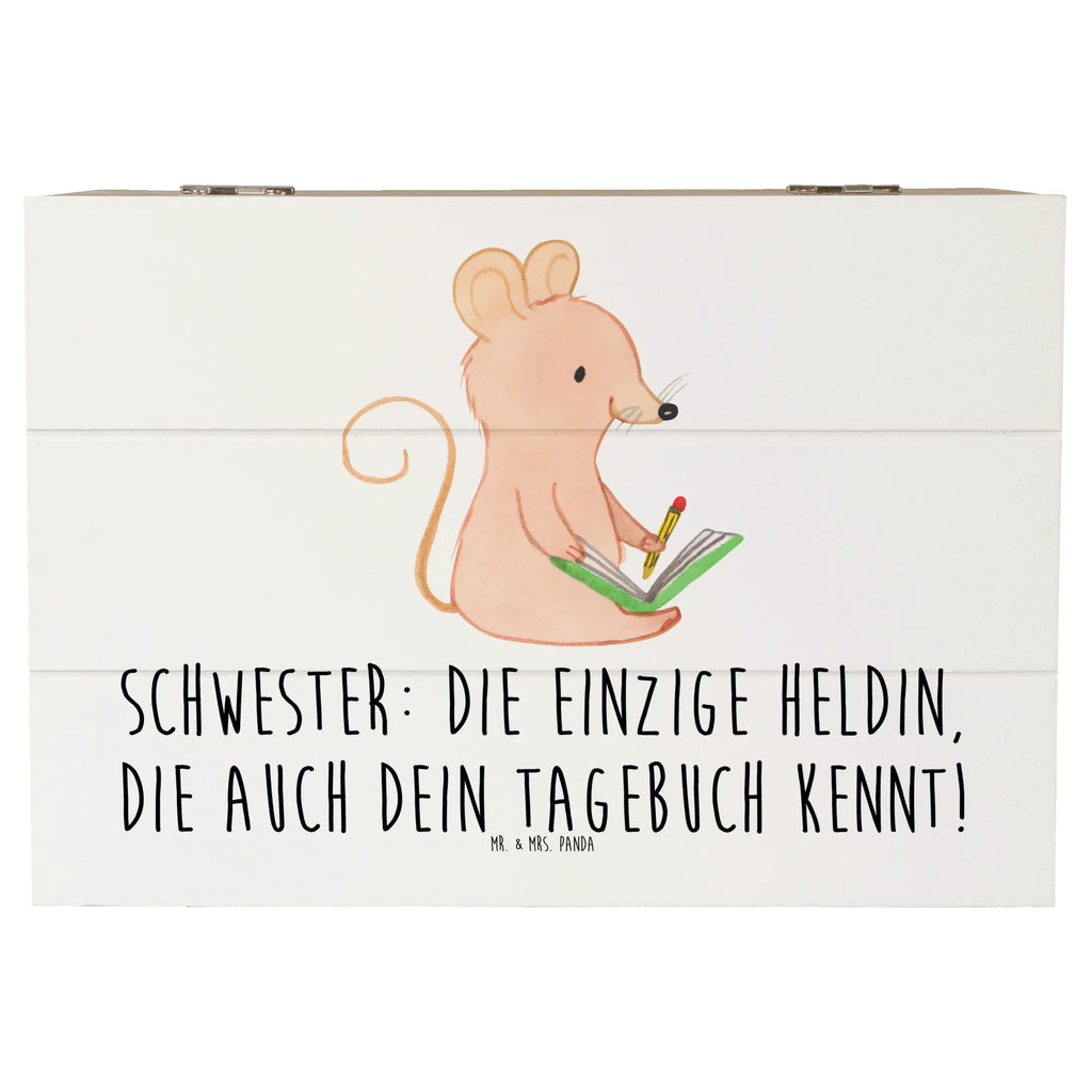 Holzkiste Schwester Heldin Erinnerungsbox, Holzkiste, Truhe, XXL, Geschenkbox, Geschenkdose, Aufbewahrungsbox, Erinnerungskiste, Schatulle, Schatzkiste, Dekokiste, Kiste, Familie, Vatertag, Muttertag, Bruder, Schwester, Mama, Papa, Oma, Opa