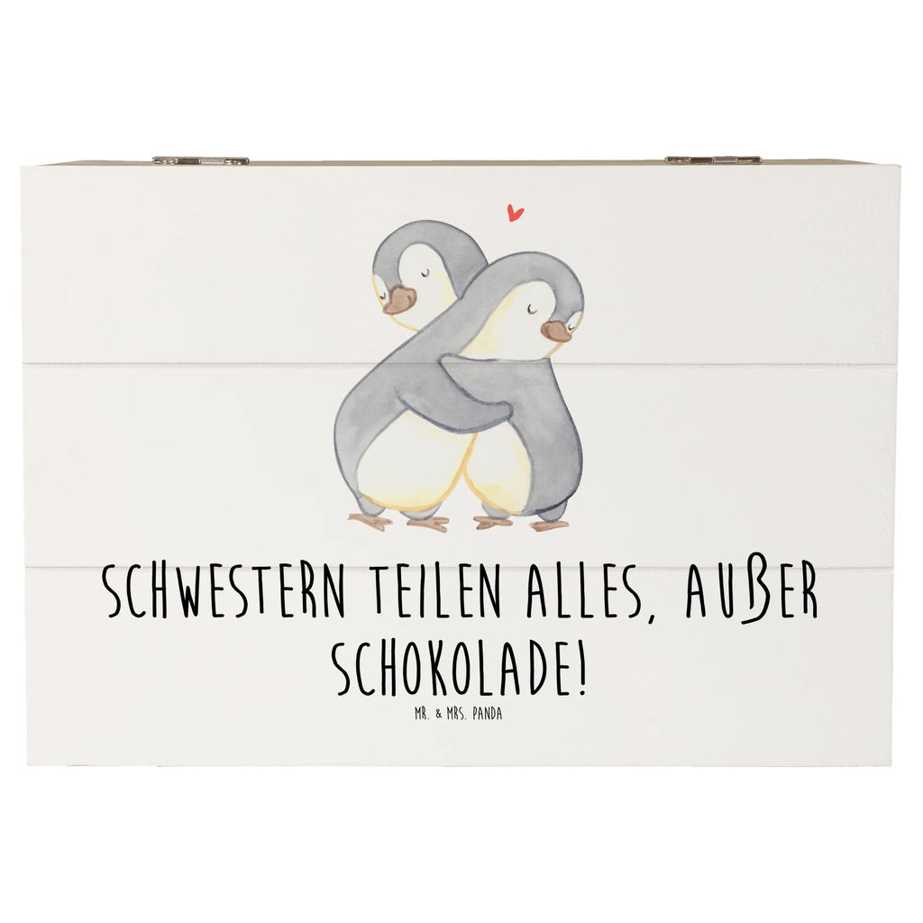Wooden chest Schwestern teilen alles, außer Schokolade! Kiste, Erinnerungskiste, Geschenkdose, Dekokiste, Schatulle, Aufbewahrungsbox, XXL, Erinnerungsbox, Truhe, Holzkiste, Geschenkbox, Schatzkiste, Familie, Vatertag, Muttertag, Bruder, Schwester, Mama, Papa, Oma, Opa