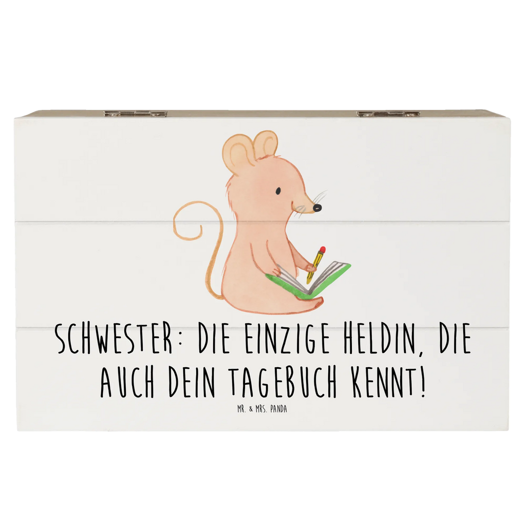 Holzkiste Schwester Heldin Erinnerungsbox, Holzkiste, Truhe, XXL, Geschenkbox, Geschenkdose, Aufbewahrungsbox, Erinnerungskiste, Schatulle, Schatzkiste, Dekokiste, Kiste, Familie, Vatertag, Muttertag, Bruder, Schwester, Mama, Papa, Oma, Opa