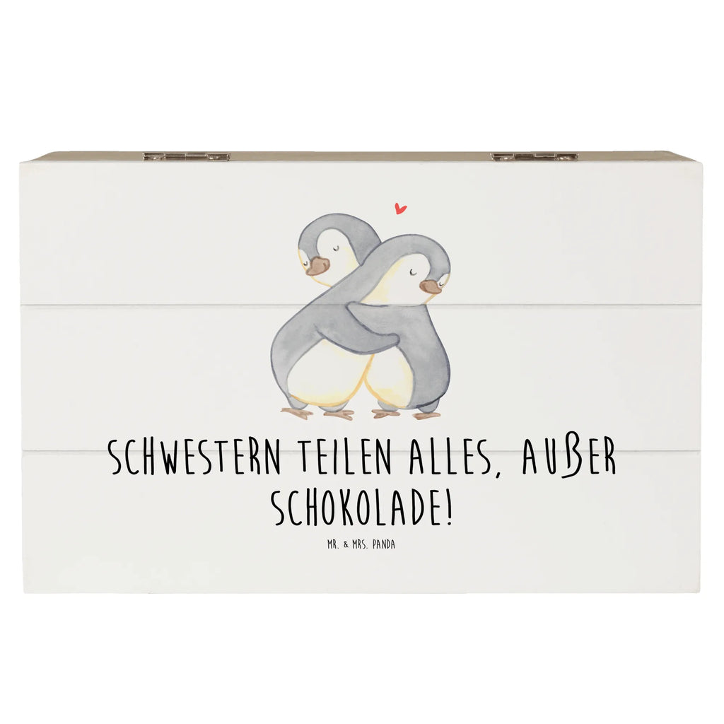Wooden chest Schwestern teilen alles, außer Schokolade! Kiste, Erinnerungskiste, Geschenkdose, Dekokiste, Schatulle, Aufbewahrungsbox, XXL, Erinnerungsbox, Truhe, Holzkiste, Geschenkbox, Schatzkiste, Familie, Vatertag, Muttertag, Bruder, Schwester, Mama, Papa, Oma, Opa