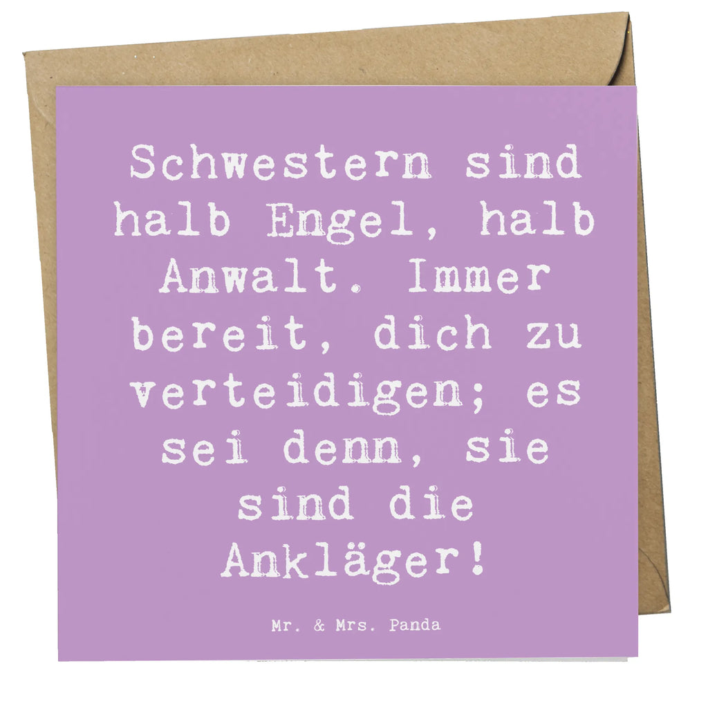 Deluxe Karte Spruch Schwesternwunder Karte, Klappkarte, Glückwunschkarte, Hochwertige Grußkarte, Geburtstagskarte, Hochwertige Klappkarte, Hochzeitskarte, Grußkarte, Einladungskarte, Familie, Vatertag, Muttertag, Bruder, Schwester, Mama, Papa, Oma, Opa