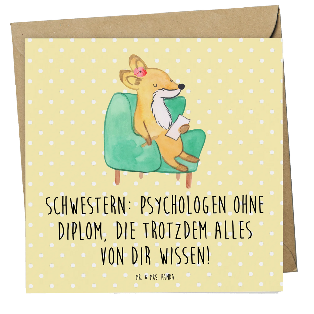 Deluxe Karte Schwestern Psychologen Grußkarte, Hochwertige Grußkarte, Hochzeitskarte, Hochwertige Klappkarte, Glückwunschkarte, Geburtstagskarte, Karte, Einladungskarte, Klappkarte, Familie, Vatertag, Muttertag, Bruder, Schwester, Mama, Papa, Oma, Opa
