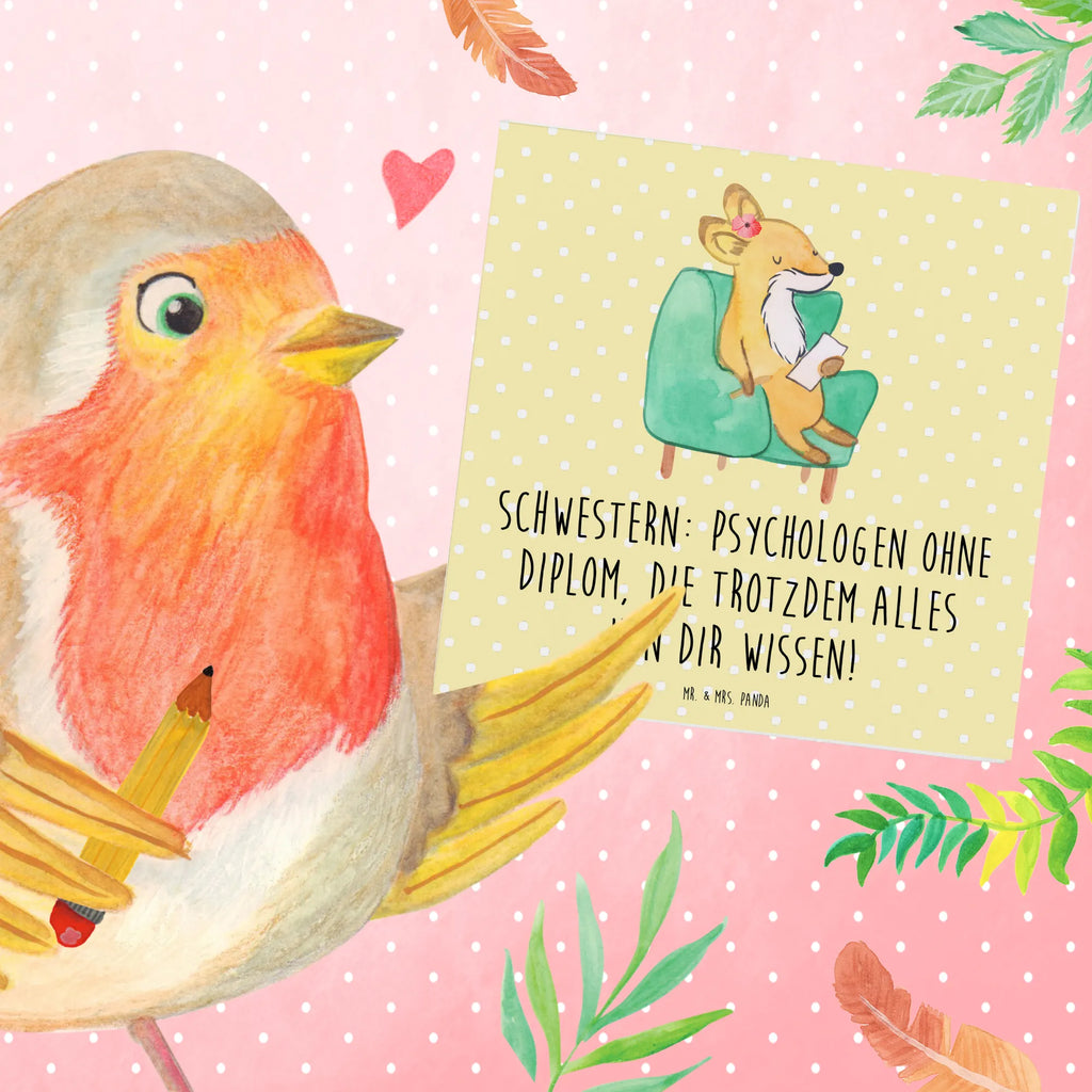 Deluxe Karte Schwestern Psychologen Grußkarte, Hochwertige Grußkarte, Hochzeitskarte, Hochwertige Klappkarte, Glückwunschkarte, Geburtstagskarte, Karte, Einladungskarte, Klappkarte, Familie, Vatertag, Muttertag, Bruder, Schwester, Mama, Papa, Oma, Opa