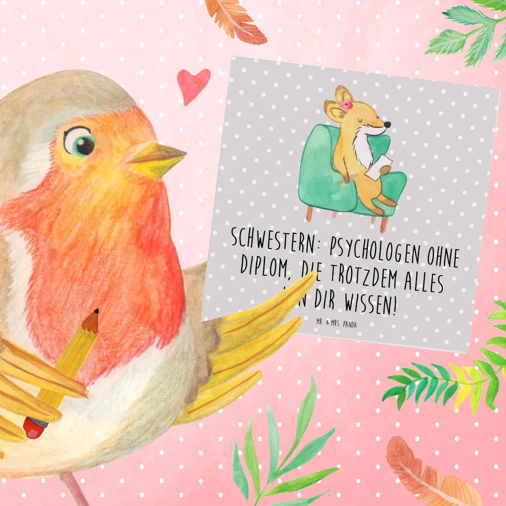 Deluxe Karte Schwestern Psychologen Grußkarte, Hochwertige Grußkarte, Hochzeitskarte, Hochwertige Klappkarte, Glückwunschkarte, Geburtstagskarte, Karte, Einladungskarte, Klappkarte, Familie, Vatertag, Muttertag, Bruder, Schwester, Mama, Papa, Oma, Opa