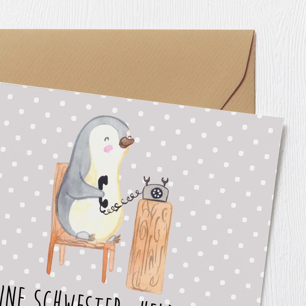 Deluxe Karte Schwester Heldin Einladungskarte, Hochwertige Klappkarte, Karte, Klappkarte, Hochzeitskarte, Geburtstagskarte, Grußkarte, Glückwunschkarte, Hochwertige Grußkarte, Familie, Vatertag, Muttertag, Bruder, Schwester, Mama, Papa, Oma, Opa