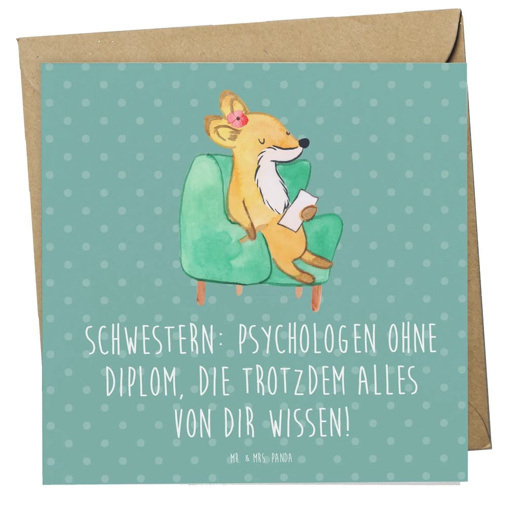 Deluxe Karte Schwestern Psychologen Grußkarte, Hochwertige Grußkarte, Hochzeitskarte, Hochwertige Klappkarte, Glückwunschkarte, Geburtstagskarte, Karte, Einladungskarte, Klappkarte, Familie, Vatertag, Muttertag, Bruder, Schwester, Mama, Papa, Oma, Opa