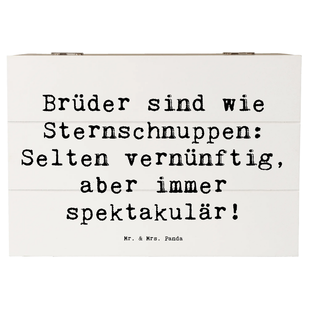 Holzkiste Spruch Brüder Sternschnuppen Kiste, Erinnerungsbox, XXL, Holzkiste, Erinnerungskiste, Truhe, Geschenkdose, Dekokiste, Aufbewahrungsbox, Geschenkbox, Schatzkiste, Schatulle, Familie, Vatertag, Muttertag, Bruder, Schwester, Mama, Papa, Oma, Opa