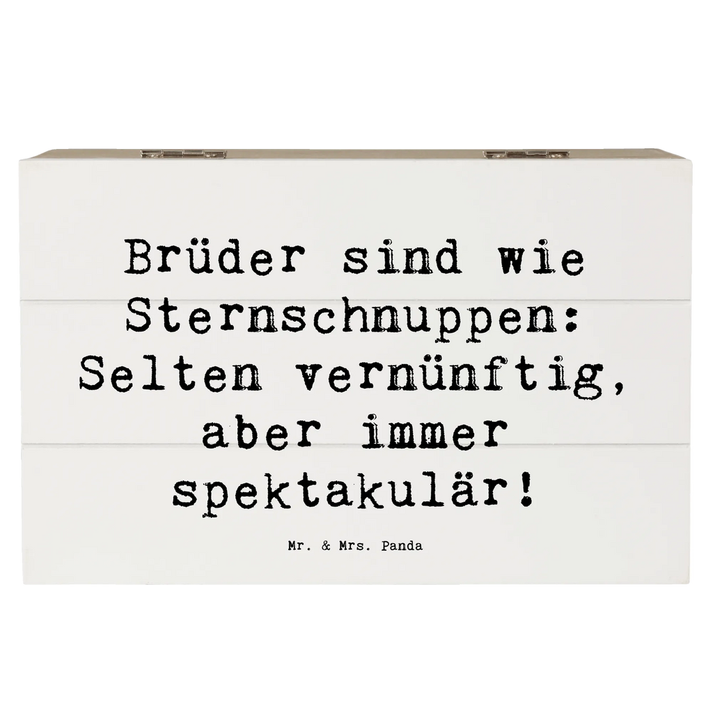 Holzkiste Spruch Brüder Sternschnuppen Kiste, Erinnerungsbox, XXL, Holzkiste, Erinnerungskiste, Truhe, Geschenkdose, Dekokiste, Aufbewahrungsbox, Geschenkbox, Schatzkiste, Schatulle, Familie, Vatertag, Muttertag, Bruder, Schwester, Mama, Papa, Oma, Opa