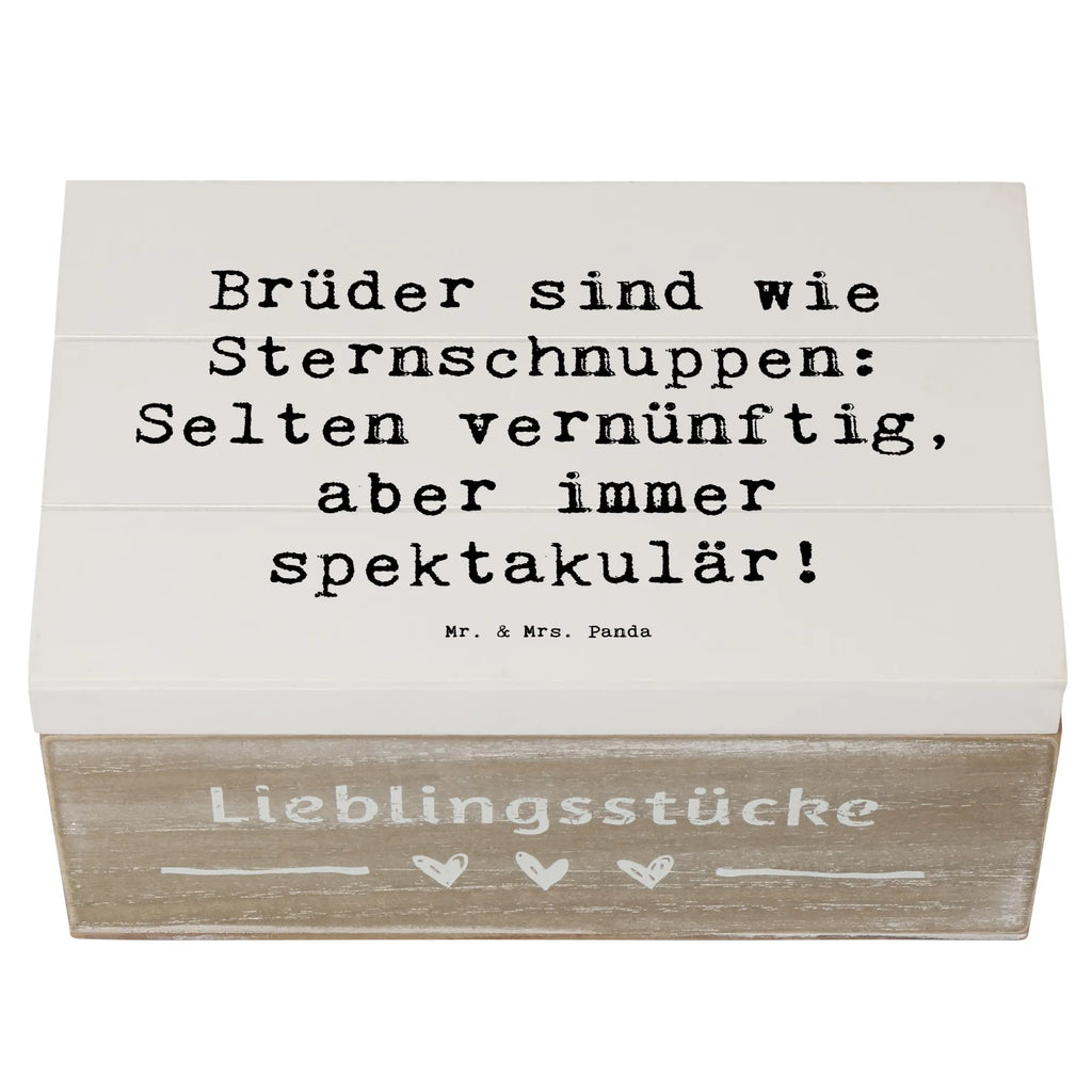 Holzkiste Spruch Brüder Sternschnuppen Kiste, Erinnerungsbox, XXL, Holzkiste, Erinnerungskiste, Truhe, Geschenkdose, Dekokiste, Aufbewahrungsbox, Geschenkbox, Schatzkiste, Schatulle, Familie, Vatertag, Muttertag, Bruder, Schwester, Mama, Papa, Oma, Opa