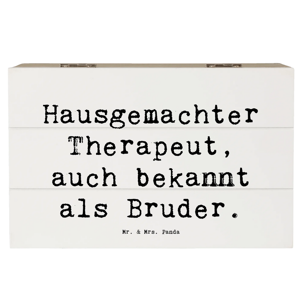 Wooden chest Saying Hausgemachter Therapeut, auch bekannt als Bruder. Erinnerungsbox, Kiste, Schatzkiste, Dekokiste, Aufbewahrungsbox, XXL, Holzkiste, Schatulle, Truhe, Geschenkbox, Erinnerungskiste, Geschenkdose, Familie, Vatertag, Muttertag, Bruder, Schwester, Mama, Papa, Oma, Opa